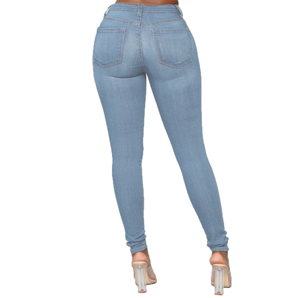 Damer Högmidjade Skinny Jeans med perfekt passform Eva Jonsson-Eva Jonsson