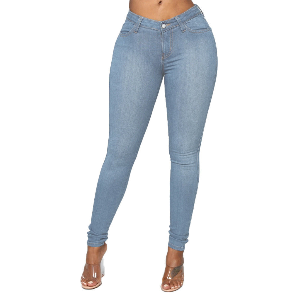 Damer Högmidjade Skinny Jeans med perfekt passform Eva Jonsson-Eva Jonsson