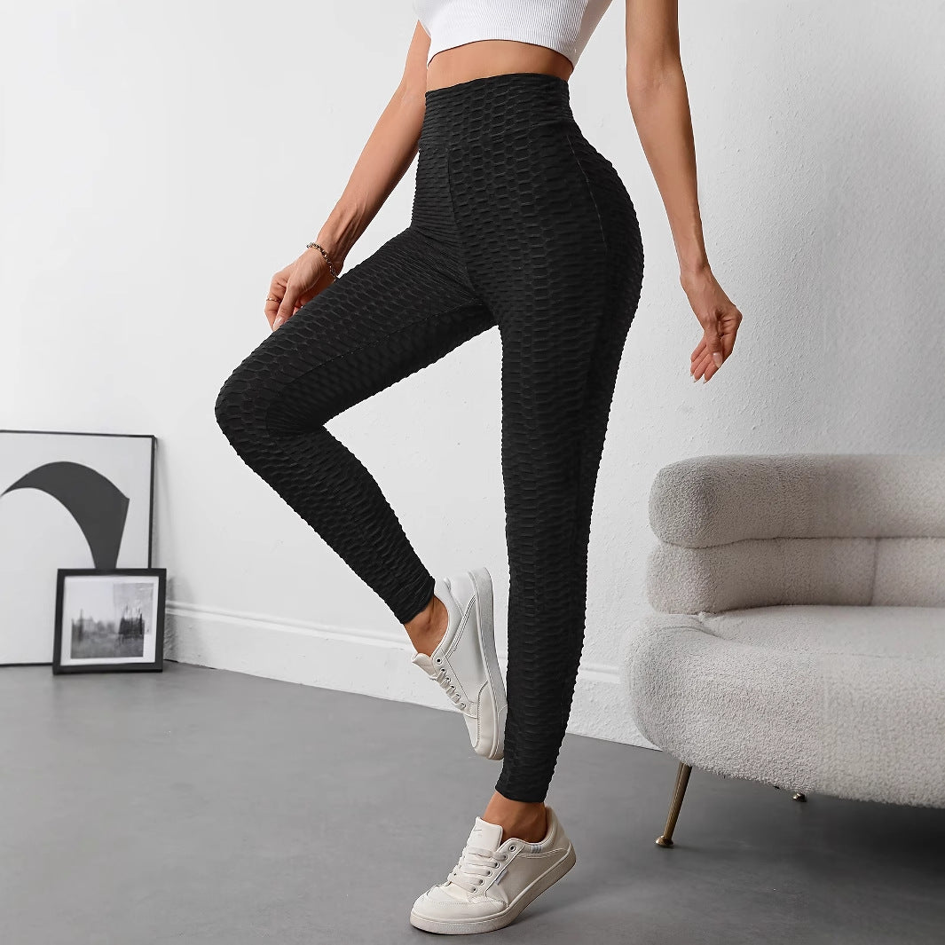 Damer Högmidjade Sportleggings med Strukturerad Yta Mirla-Eva Jonsson