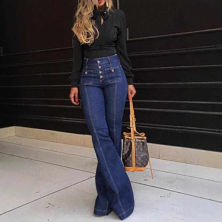 Damer Högmidjade Utbuktande Jeans Mirla-Eva Jonsson