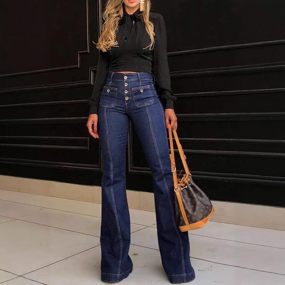 Damer Högmidjade Utbuktande Jeans Mirla-Eva Jonsson