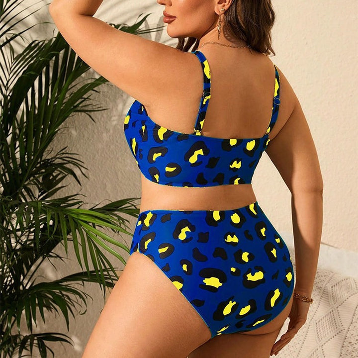 Damer Högskuren Bikini med leopardmönster och stödjande topp Mirla-Eva Jonsson