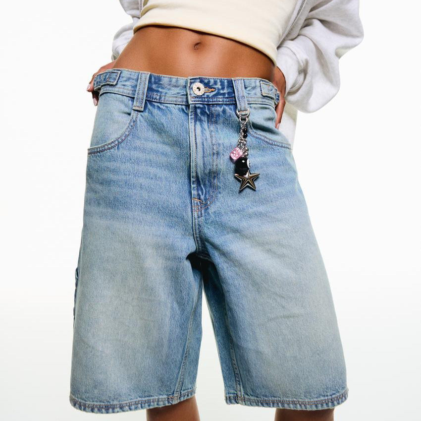 Damer Högskurna Denim-shorts i modern stil Mirla-Eva Jonsson