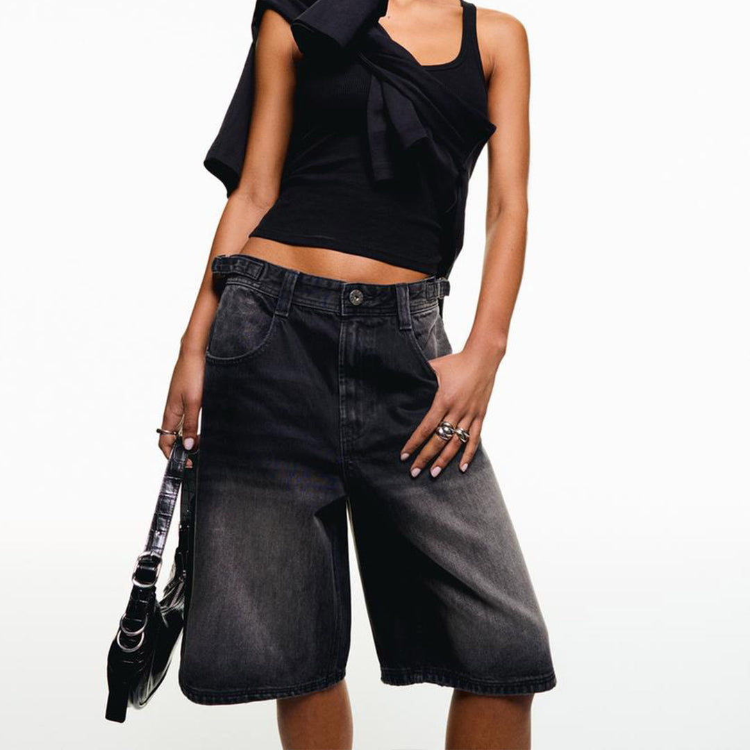 Damer Högskurna Denim-shorts i modern stil Mirla-Eva Jonsson