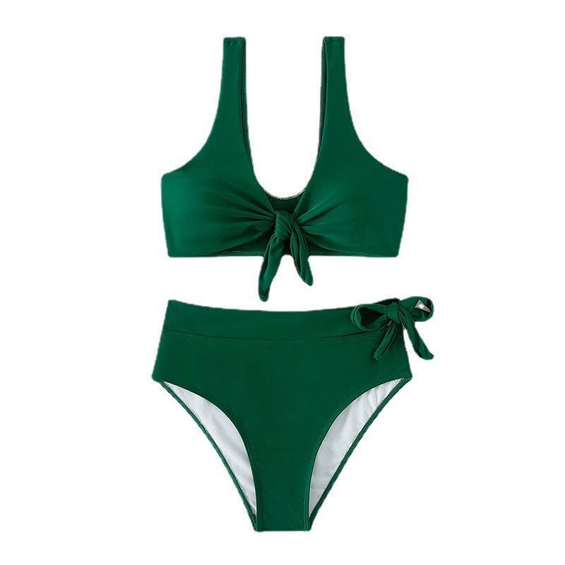 Damer Högsnyggt bikini-set med knytbart överdel och elegant passform Mirla-Eva Jonsson