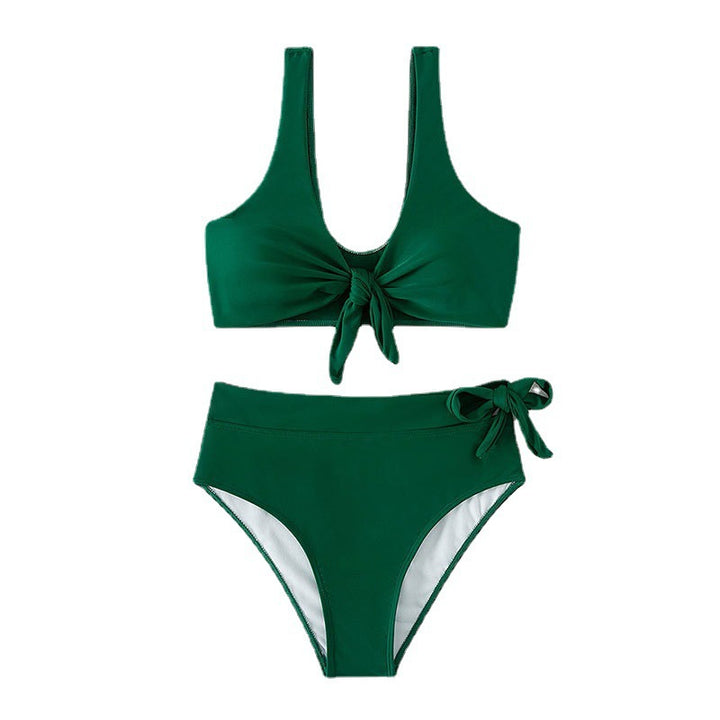 Damer Högsnyggt bikini-set med knytbart överdel och elegant passform Mirla-Eva Jonsson