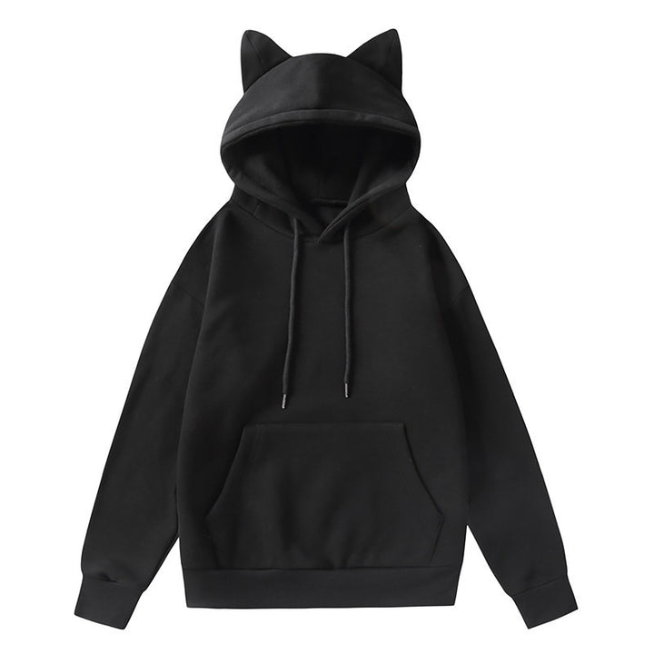 Damer Hoodie med kattöron och känguruficka Mirla-Eva Jonsson