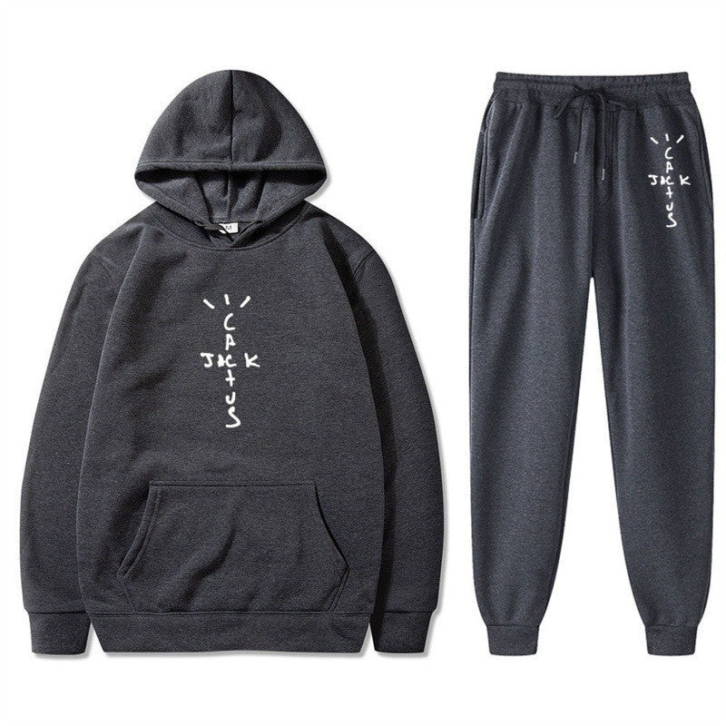 Damer Hoodie och Joggingbyxor Set med Kreativ Text Mirla-Eva Jonsson