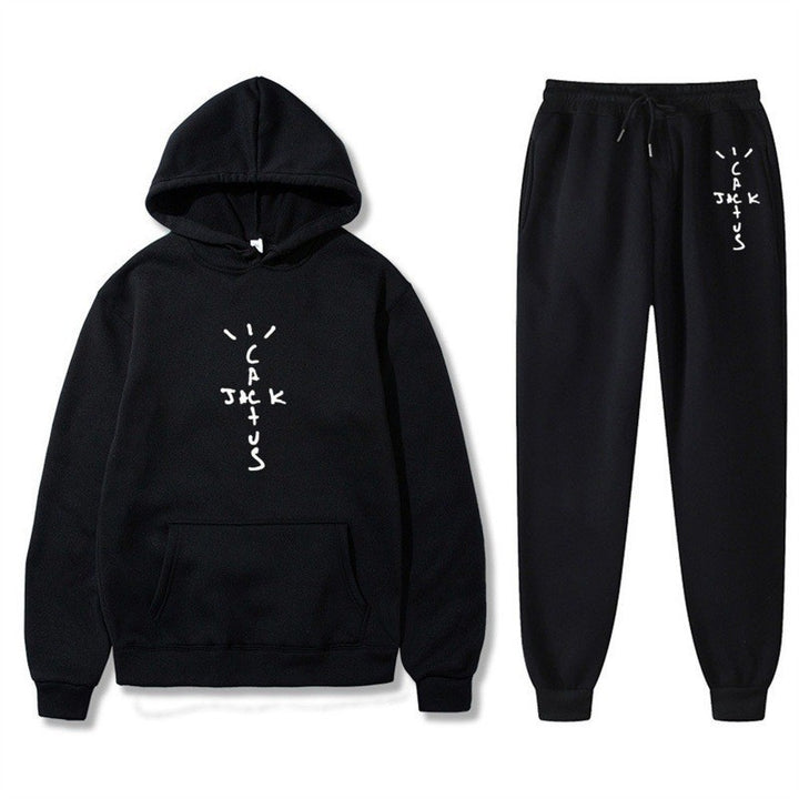 Damer Hoodie och Joggingbyxor Set med Kreativ Text Mirla-Eva Jonsson