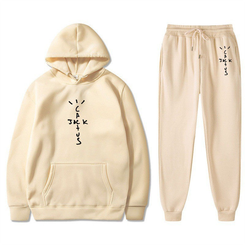 Damer Hoodie och Joggingbyxor Set med Kreativ Text Mirla-Eva Jonsson