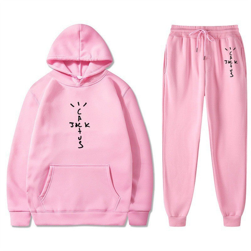 Damer Hoodie och Joggingbyxor Set med Kreativ Text Mirla-Eva Jonsson