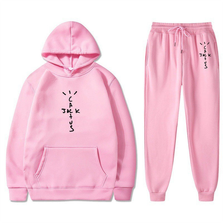 Damer Hoodie och Joggingbyxor Set med Kreativ Text Mirla-Eva Jonsson