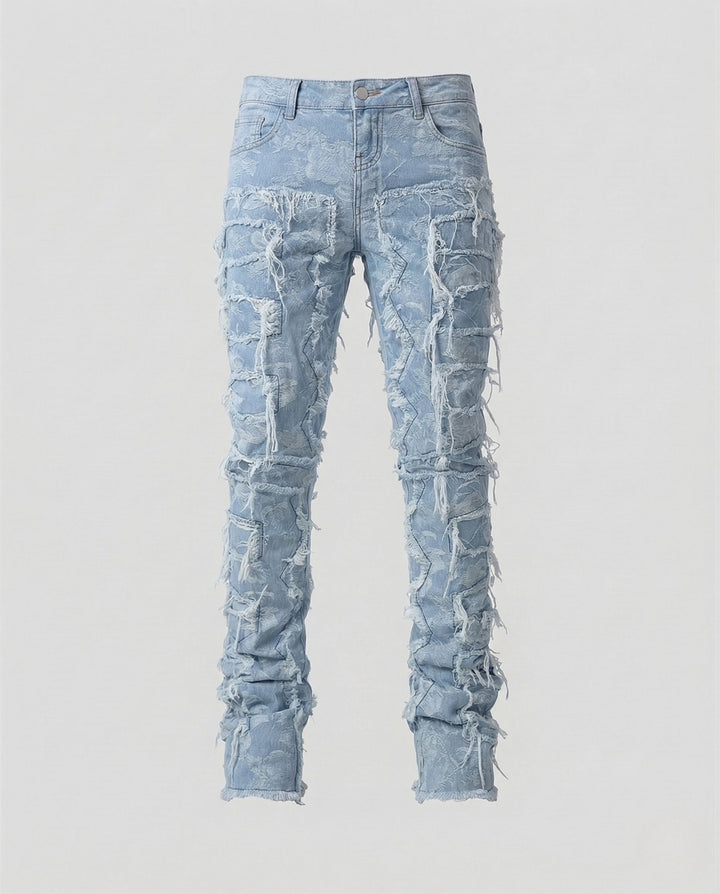 Damer Jeans Skinny Förstörda Fransar-Eva Jonsson