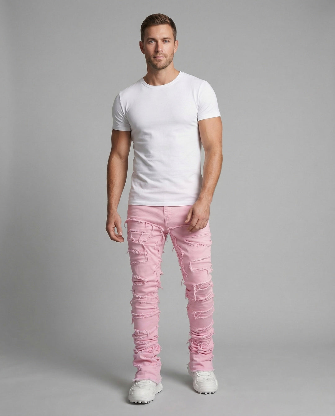 Damer Jeans Skinny Förstörda Fransar-Eva Jonsson