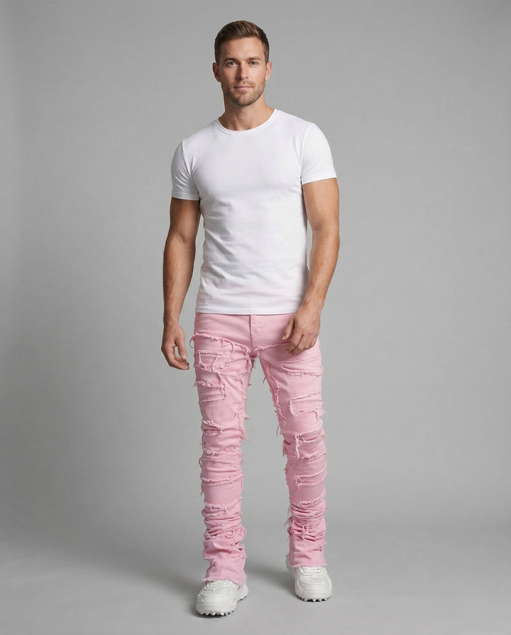 Damer Jeans Skinny Förstörda Fransar-Eva Jonsson