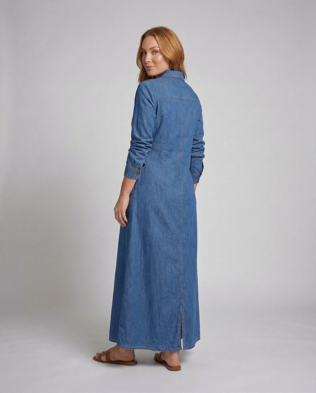 Damer Jeans Skjortklänning Lång-Eva Jonsson