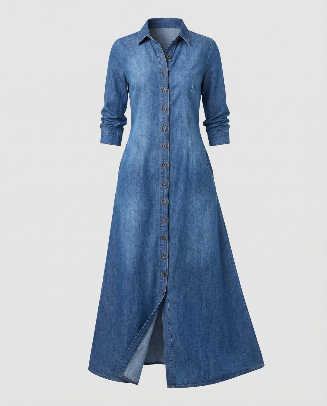 Damer Jeans Skjortklänning Lång-Eva Jonsson