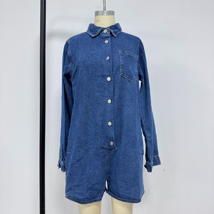 Damer Jeans-overall med kort ärm och praktiska fickor Mirla-Eva Jonsson