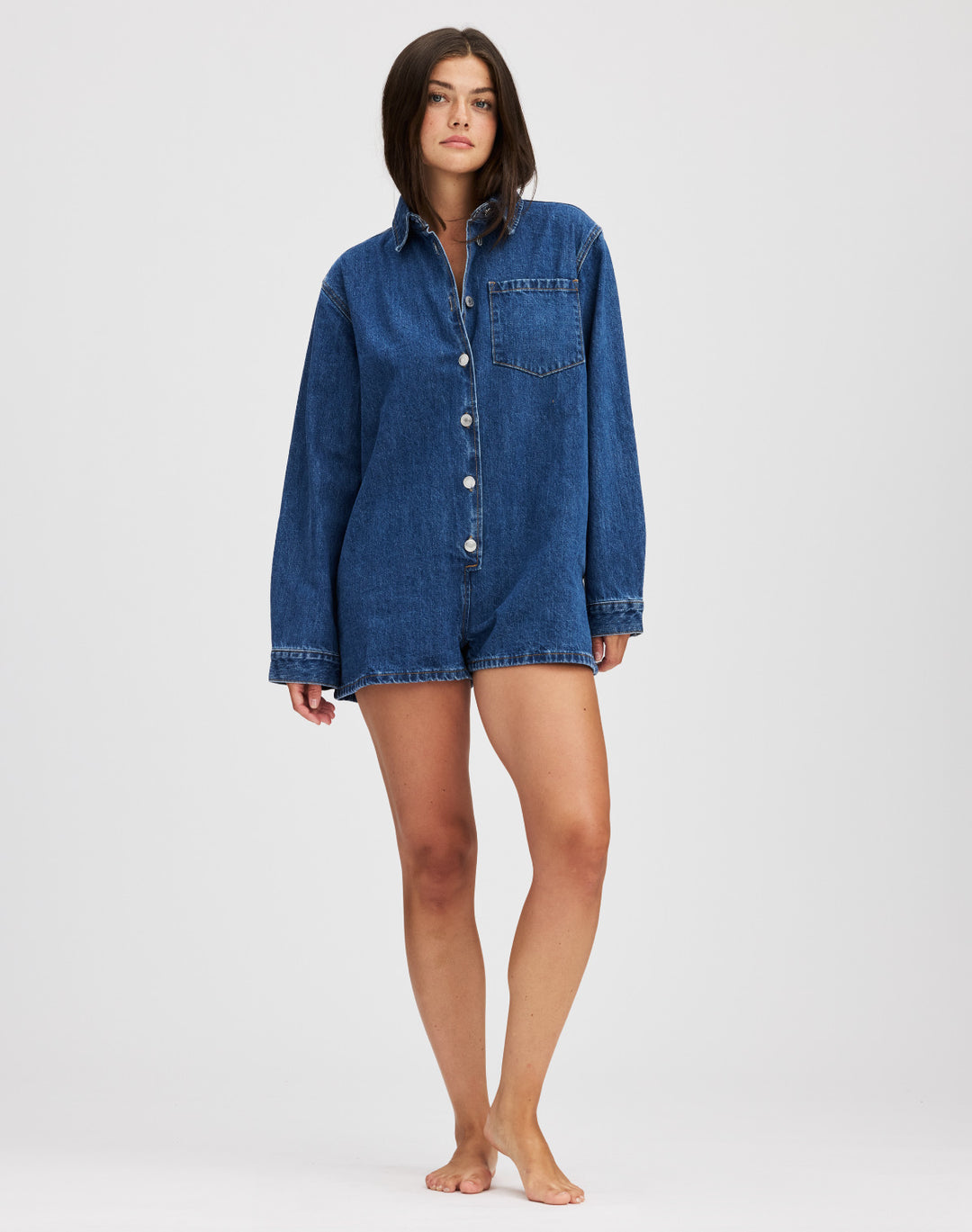 Damer Jeans-overall med kort ärm och praktiska fickor Mirla-Eva Jonsson
