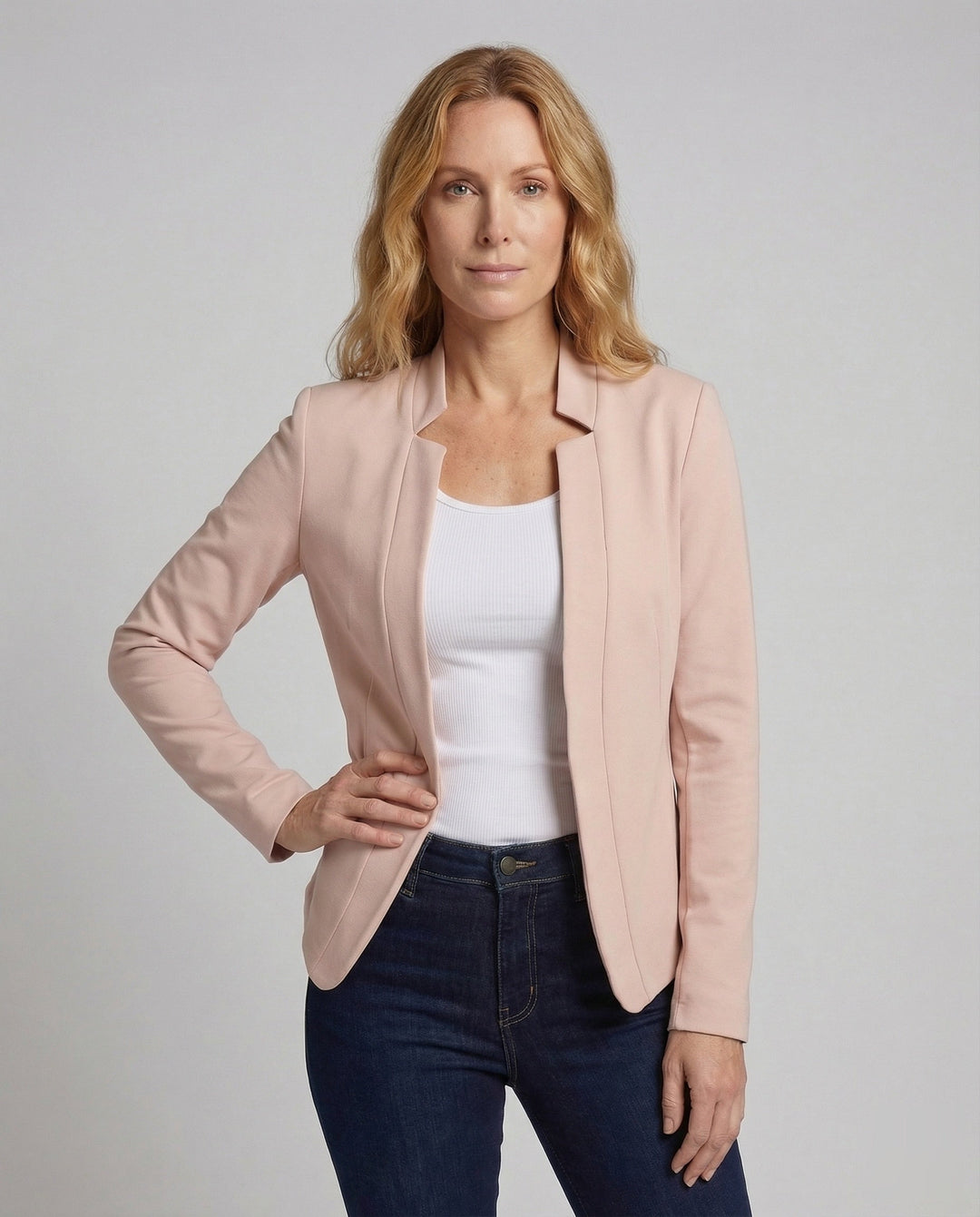 Damer Jersey Blazer Ståkrage-Eva Jonsson