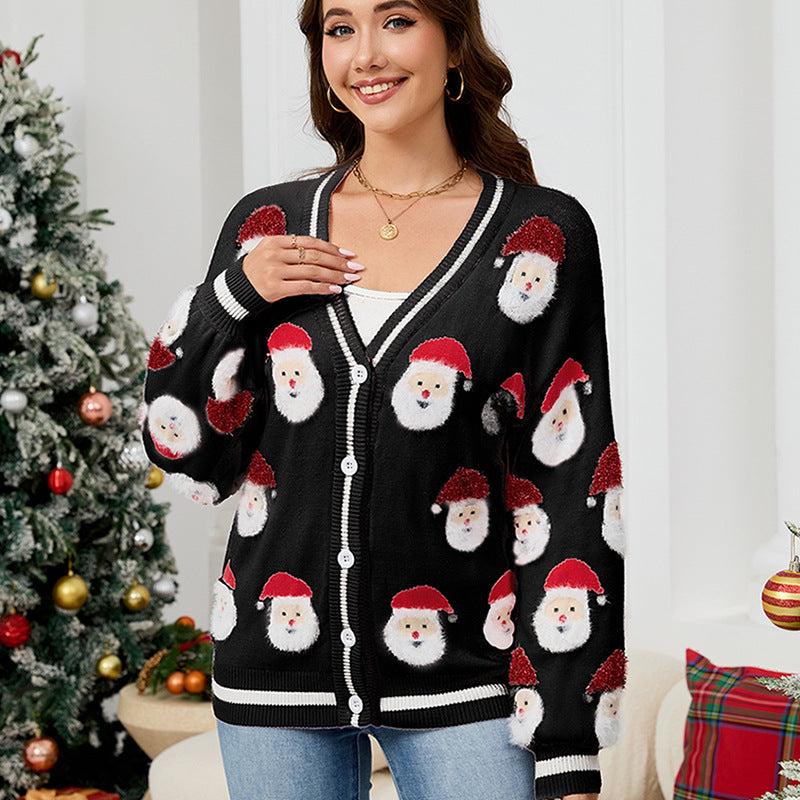 Damer Julstickad cardigan Mirla-Eva Jonsson