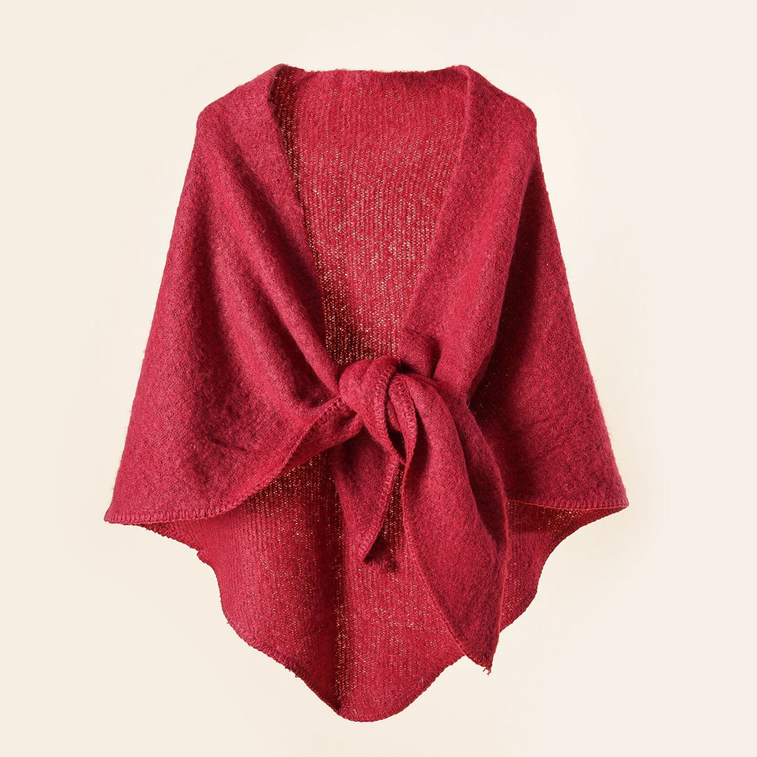 Damer KRAMMIG Wrap poncho med moderna fransar och elegant design Mirla-Eva Jonsson