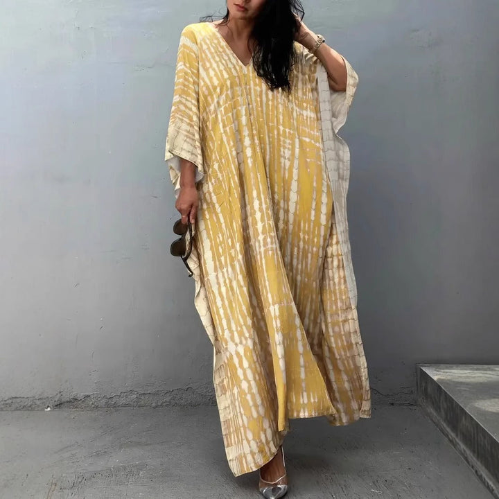 Damer Kaftan med Samtida Mönster och Luftig Skärning Mirla-Eva Jonsson