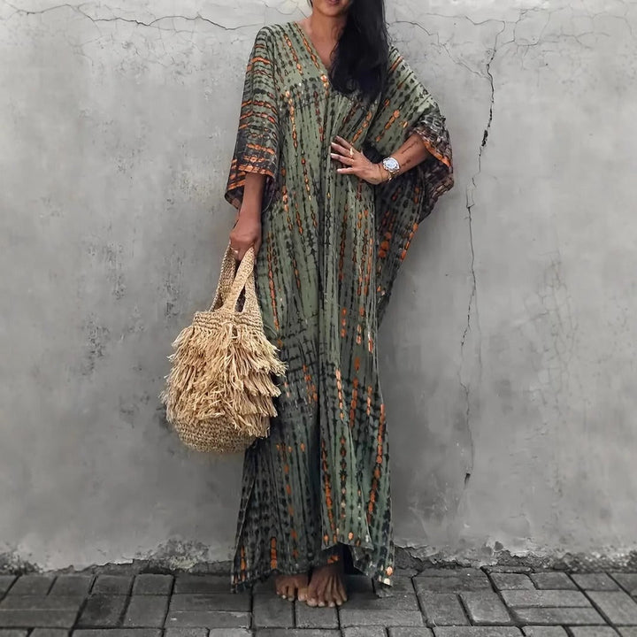 Damer Kaftan med Samtida Mönster och Luftig Skärning Mirla-Eva Jonsson