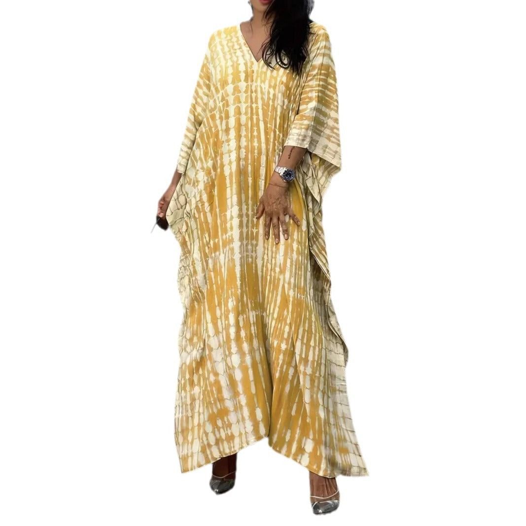 Damer Kaftan med Samtida Mönster och Luftig Skärning Mirla-Eva Jonsson