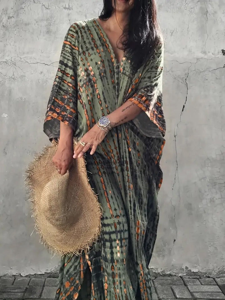 Damer Kaftan med Samtida Mönster och Luftig Skärning Mirla-Eva Jonsson