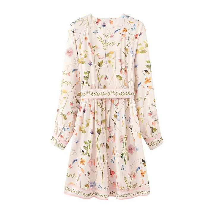 Damer Kimono-Rock med blommönster och midjebälte Mirla-Eva Jonsson