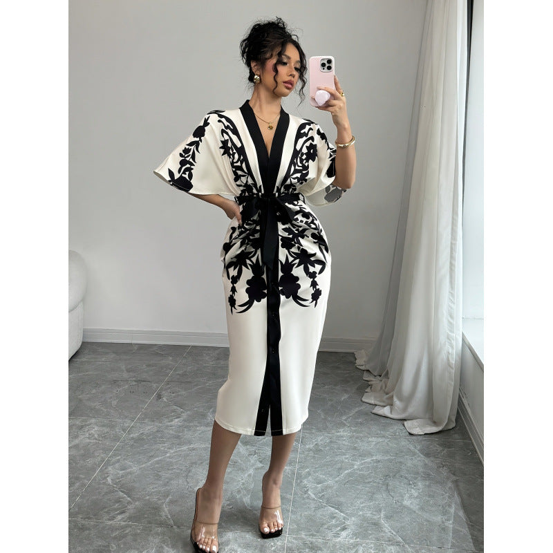 Damer Kimono-Stil Kaftan-Klänning Mirla-Eva Jonsson