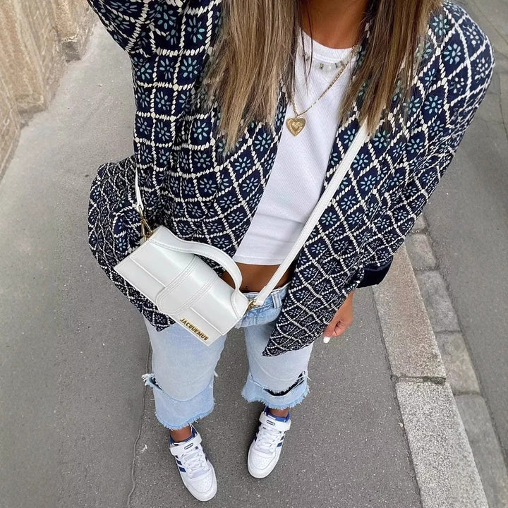 Damer Kimono-jacka med traditionellt mönster och bekväm passform Mirla-Eva Jonsson