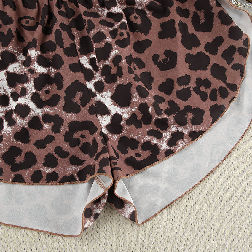Damer Kimono-morgonrock med leopardmönster och lös passform Mirla-Eva Jonsson