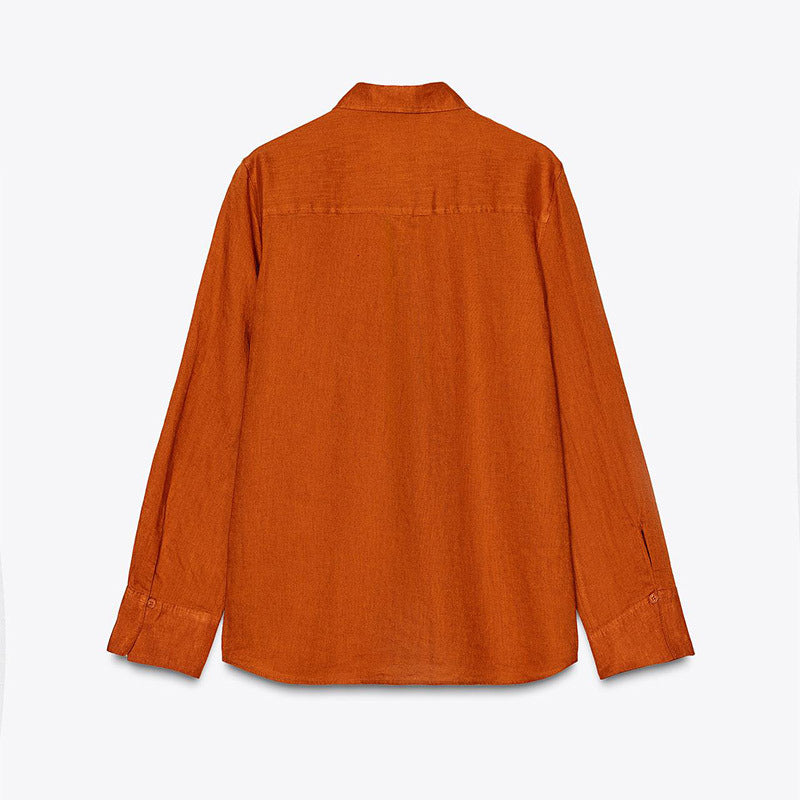 Damer Klassisk Långärmad Blus i Strukturerad Design Mirla-Eva Jonsson