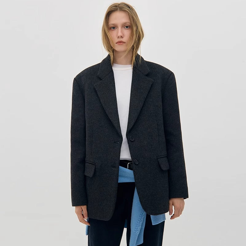 Damer Klassisk Oversized Ull Blazer Mirla-Eva Jonsson
