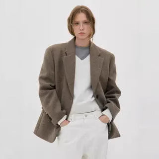 Damer Klassisk Oversized Ull Blazer Mirla-Eva Jonsson
