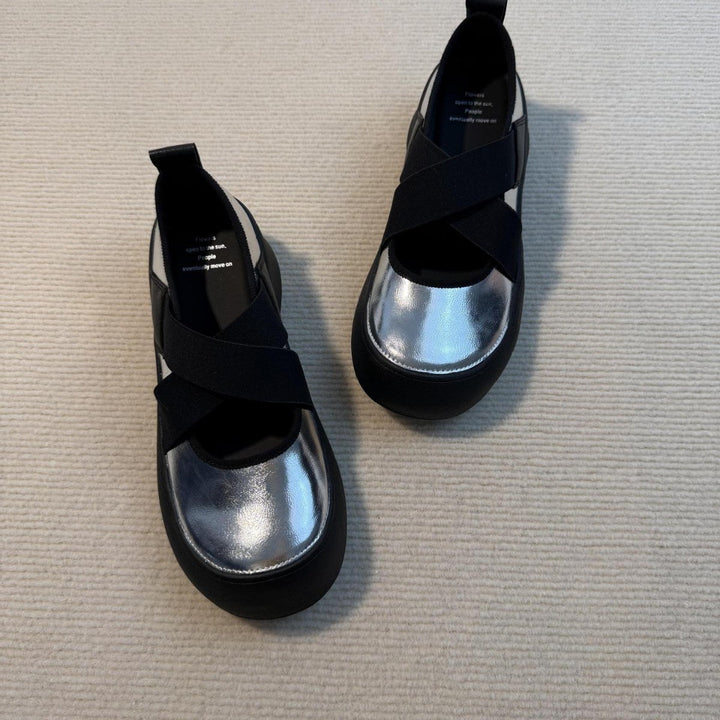Damer Komfort-sneakers med elastiskt korsband och vadderad sula Mirla-Eva Jonsson