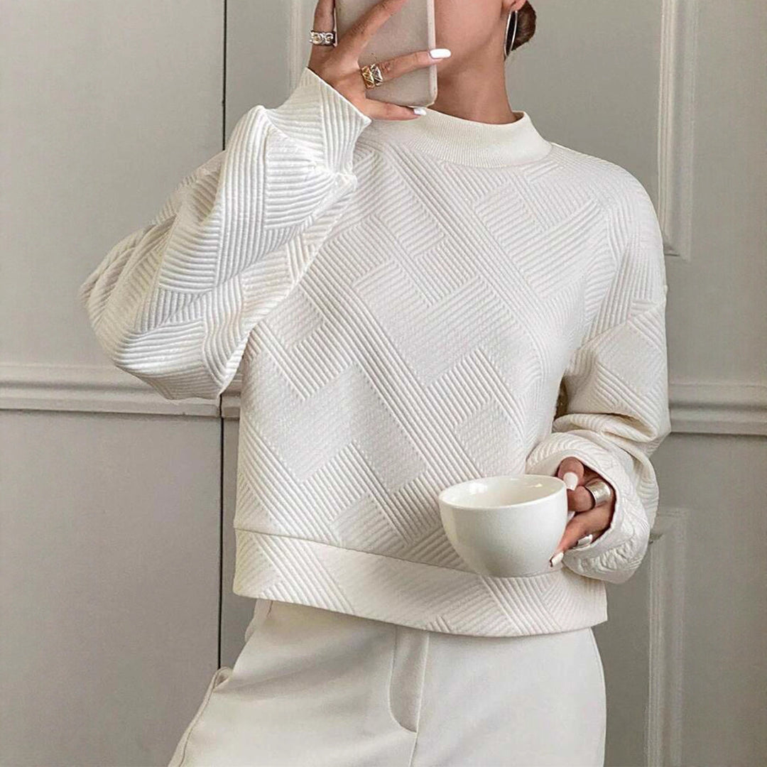 Damer Komfortabel Sweatshirt med strukturerad väv Mirla-Eva Jonsson