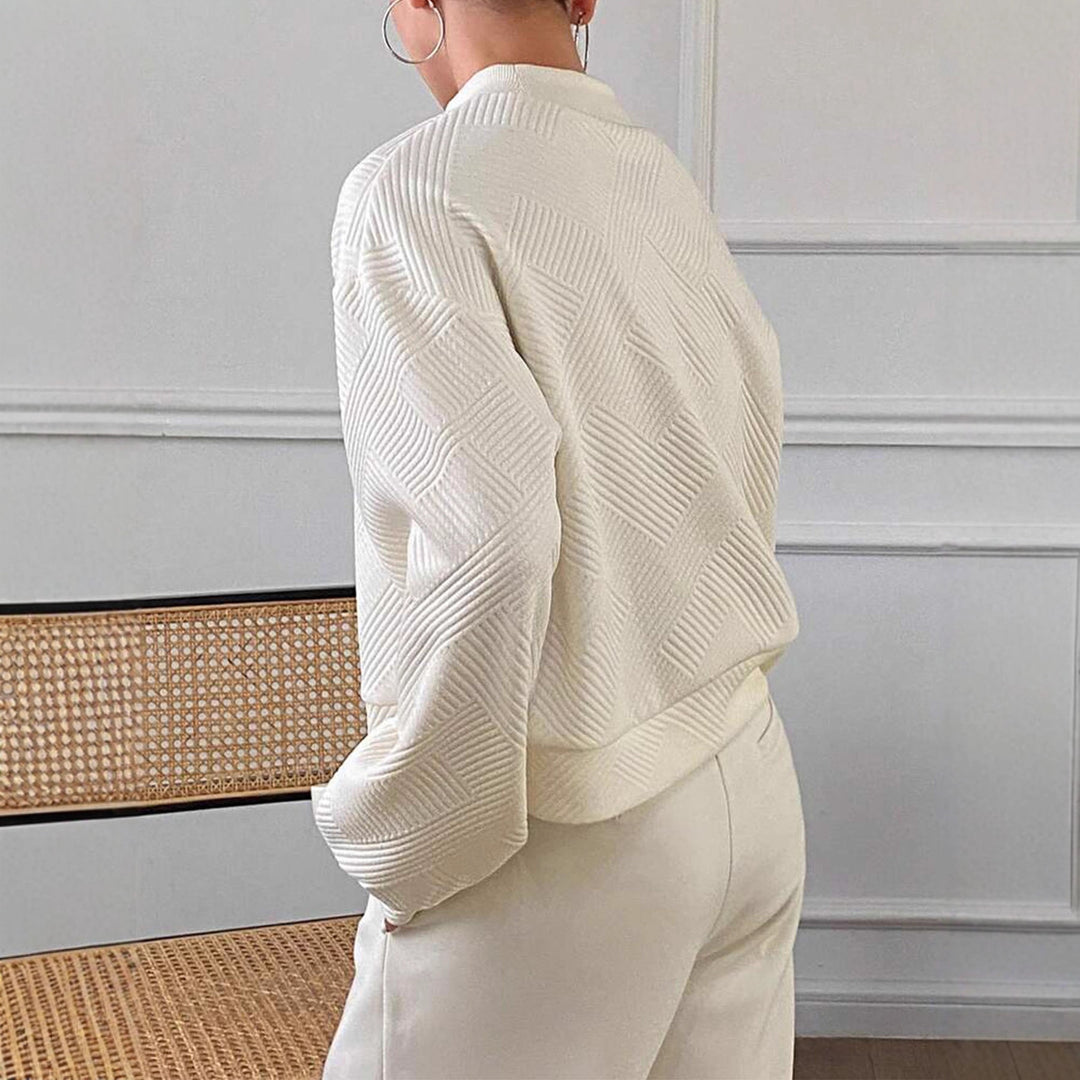 Damer Komfortabel Sweatshirt med strukturerad väv Mirla-Eva Jonsson