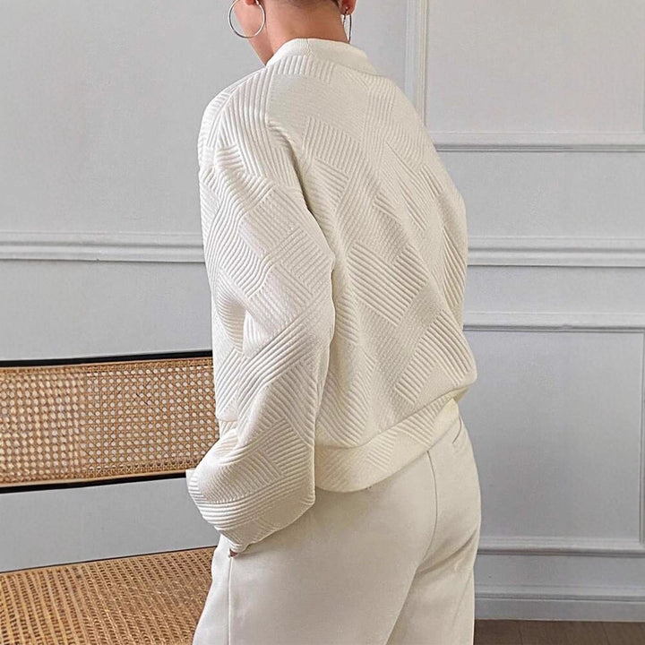 Damer Komfortabel Sweatshirt med strukturerad väv Mirla-Eva Jonsson