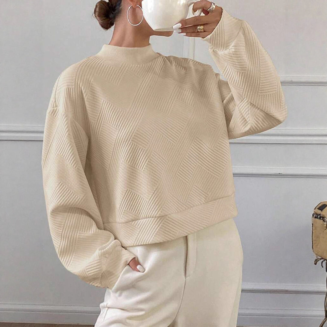 Damer Komfortabel Sweatshirt med strukturerad väv Mirla-Eva Jonsson
