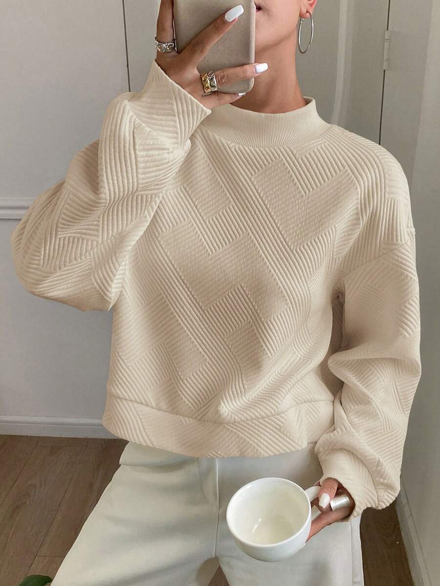 Damer Komfortabel Sweatshirt med strukturerad väv Mirla-Eva Jonsson
