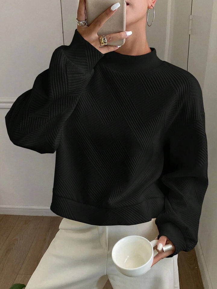Damer Komfortabel Sweatshirt med strukturerad väv Mirla-Eva Jonsson