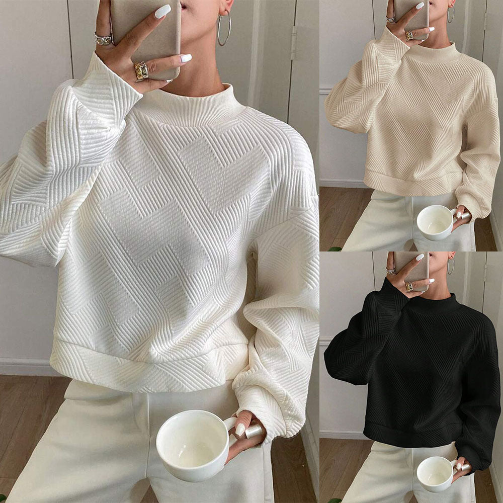 Damer Komfortabel Sweatshirt med strukturerad väv Mirla-Eva Jonsson