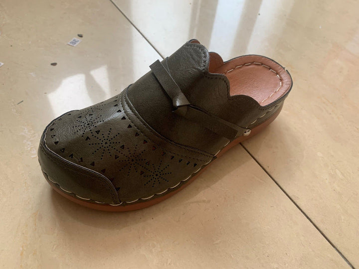 Damer Komfortabla Clogs med Filtigt Genombrutdesign och Elegant Rem Mirla-Eva Jonsson