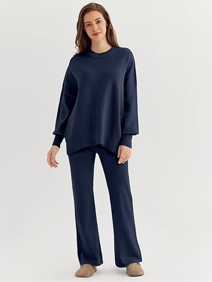 Damer Komfortabla Sweatpants och Oversized Sweatshirt Set Mirla-Eva Jonsson