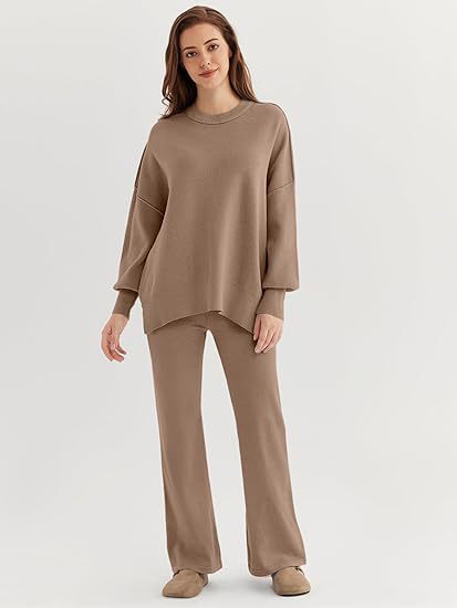 Damer Komfortabla Sweatpants och Oversized Sweatshirt Set Mirla-Eva Jonsson
