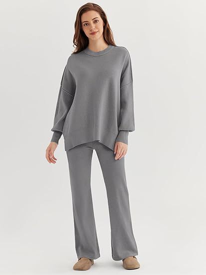 Damer Komfortabla Sweatpants och Oversized Sweatshirt Set Mirla-Eva Jonsson