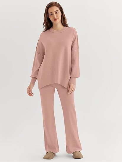 Damer Komfortabla Sweatpants och Oversized Sweatshirt Set Mirla-Eva Jonsson